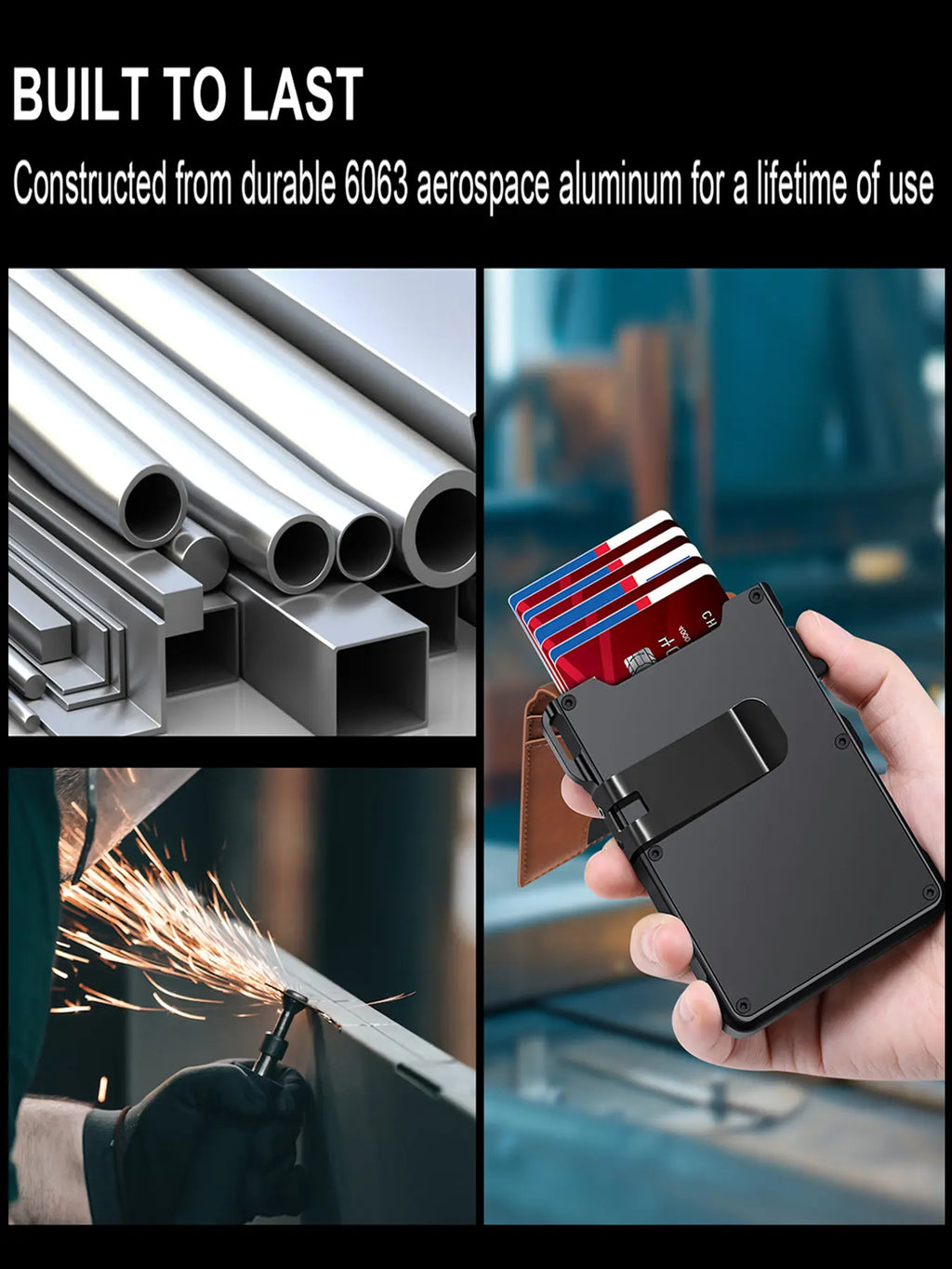 Minimalist RFID Blocking Wallet for Men Slim • Secure • Quick Access Everyday Carry