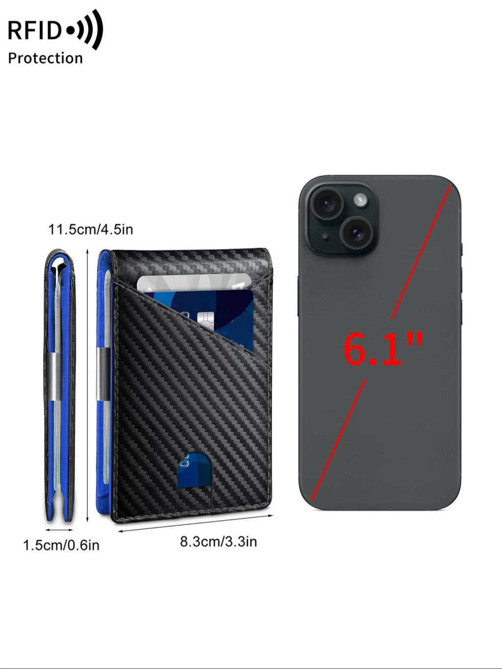 Minimalist Carbon Fiber RFID Wallet for Men Slim • Secure • Modern Everyday Carry