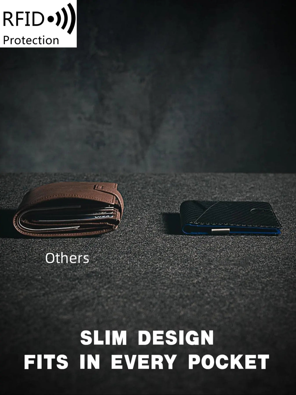 Minimalist Carbon Fiber RFID Wallet for Men Slim • Secure • Modern Everyday Carry