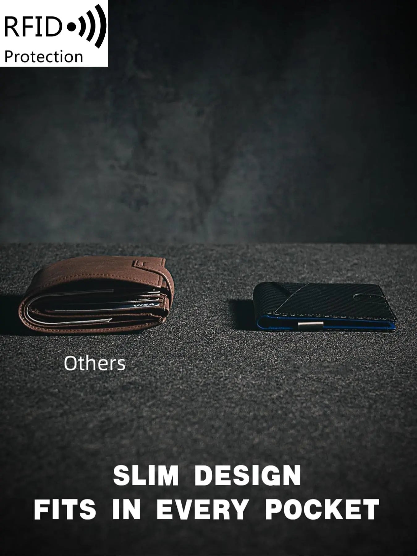 Minimalist Carbon Fiber RFID Wallet for Men Slim • Secure • Modern Everyday Carry