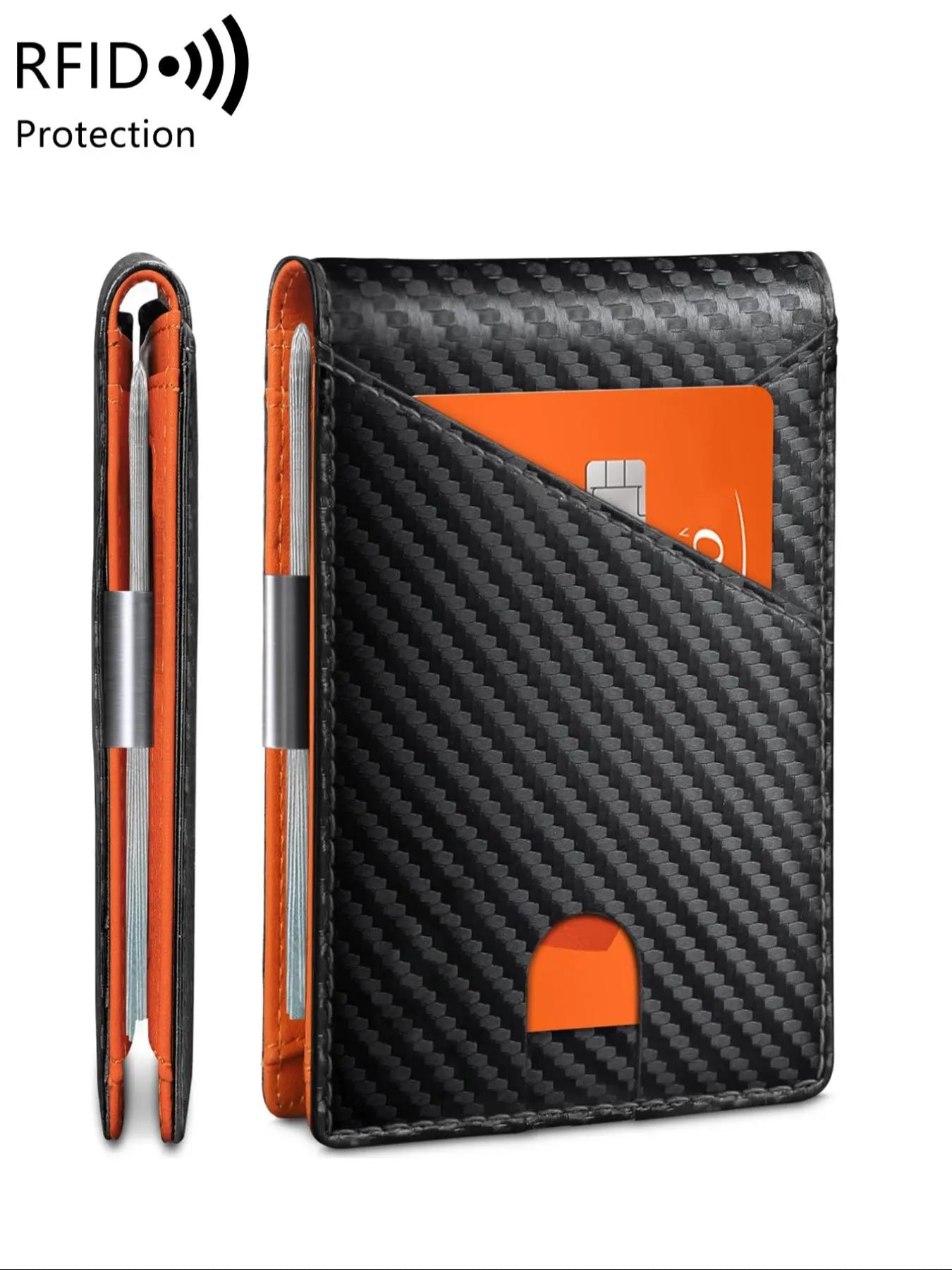 Minimalist Carbon Fiber RFID Wallet for Men Slim • Secure • Modern Everyday Carry
