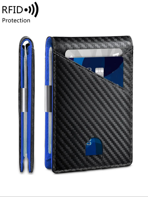 Minimalist Carbon Fiber RFID Wallet for Men Slim • Secure • Modern Everyday Carry